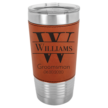Custom Monogram Groomsmen Tumbler Gift